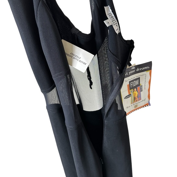 Vintage Y2K Rampage Stretchy Knit Maxi Dress Sheer Waist Halter Neckline Size 7 - Picture 9 of 14